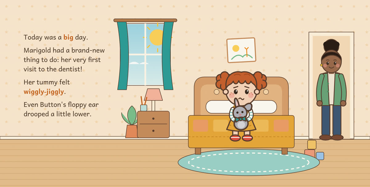 Inside spread from Marigold's Brave Smile