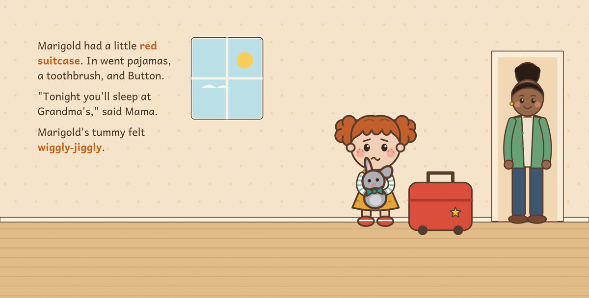 Inside spread from Marigold's Sleepover at Grandma's